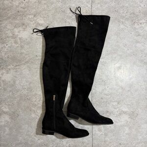 Marc Fisher Black Over the Knee Suede Riding Boot - 6-
